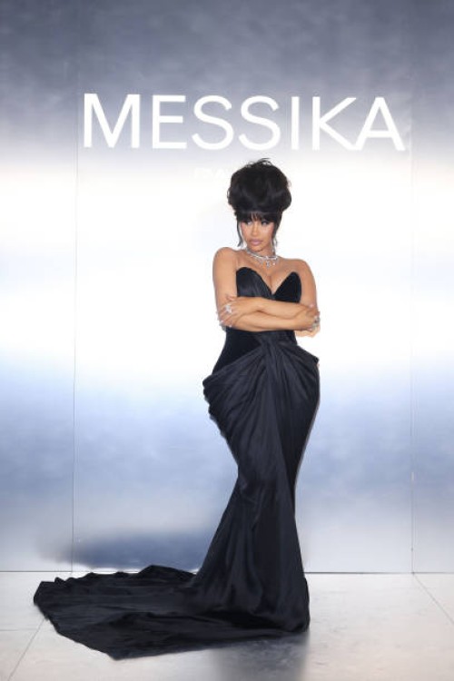 Cardi B attends the Messika Paris Womenswear Spring-Summer 2025 show as part of Paris Fashion Week on September 26, 2024 in Paris, France.