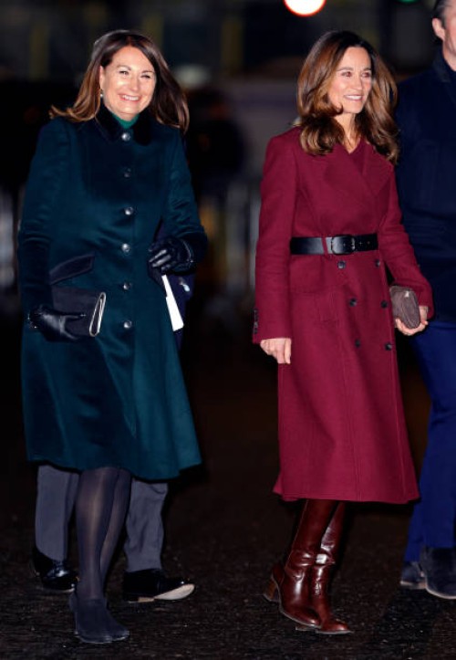 Carole Middleton and Pippa Middleton attend the 'Together at Christmas' Carol Service at Westminster Abbey on December 15, 2022 in London, England....