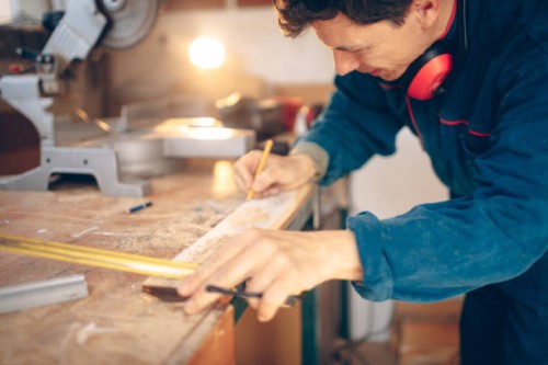 carpenter in his workshop - home decoration stock pictures, royalty-free photos & images