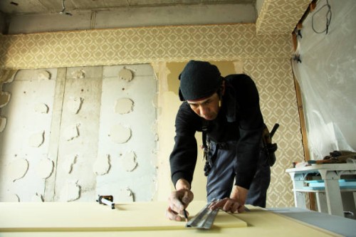 carpenter interior work - home decoration stockfoto's en -beelden