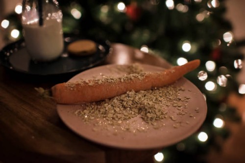 carrots milk and reindeer food left out for santa at christmas - food stock pictures, royalty-free photos & images