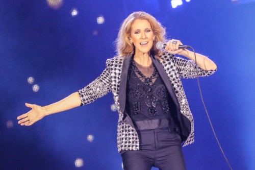 Celine Dion performs at Allianz Riviera Stadium on July 20, 2017 in Nice, France.