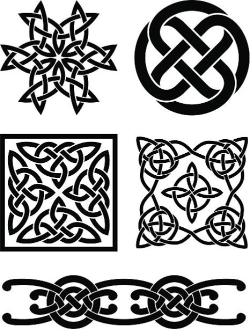 celtic knots - fashion stock illustrations