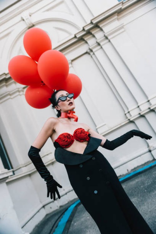 Charlene Davies wears Maison Margiela at Melbourne Fashion Festival 2024 on March 09, 2024 in Melbourne, Australia.