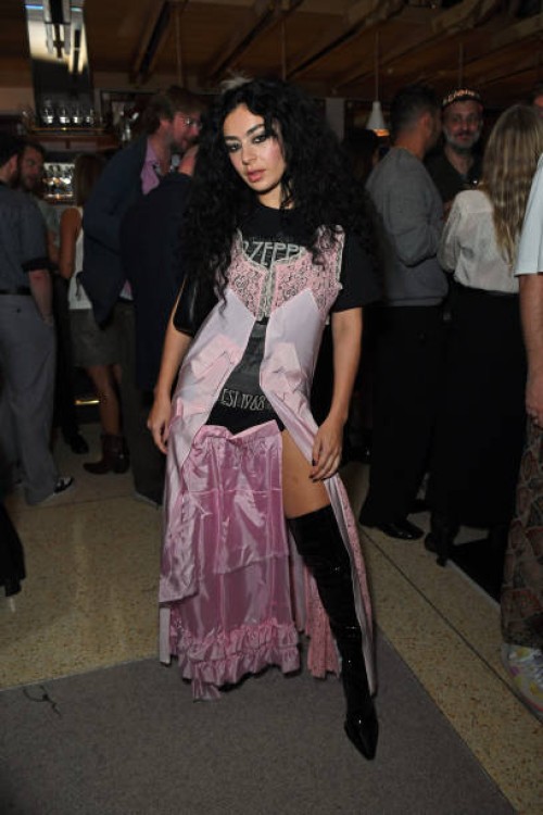Charli XCX attends the Perfect X Valentino LFW party supported by Belvedere Vodka at 1 Hotel Mayfair on September 18, 2023 in London, England.