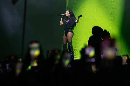 Charli XCX performs, on the third day of Festival Pal Norte 2025 at Parque Fundidora on April 6, 2025 in Monterrey, Mexico.