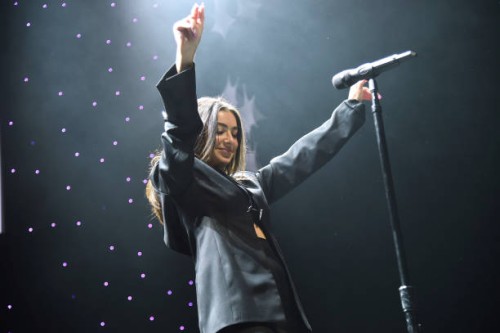 Charli XCX performs onstage during the iHeartRadio Z100 Jingle Ball 2021 Pre-Show on December 10, 2021 in New York City.