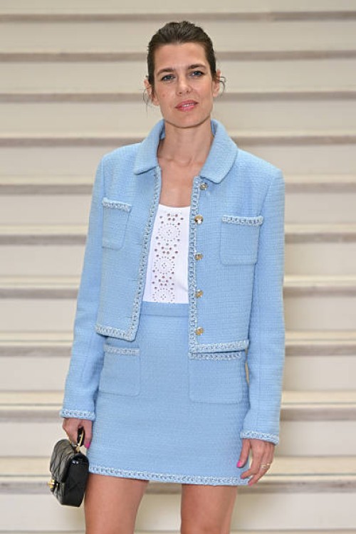 Charlotte Casiraghi attends the Chanel Haute Couture Fall/Winter 2025/2026 show as part of Paris Fashion Week on July 08, 2025 in Paris, France.