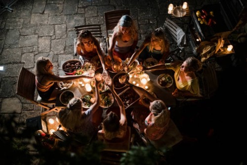 cheers to our first night in italy - food stock pictures, royalty-free photos & images