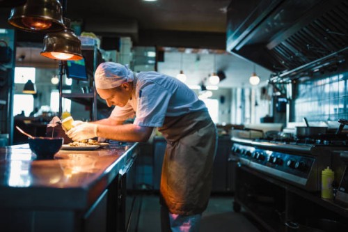 chef serving food - food stock pictures, royalty-free photos & images