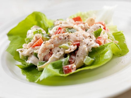 chicken salad lettuce wrap - junk food stock pictures, royalty-free photos & images
