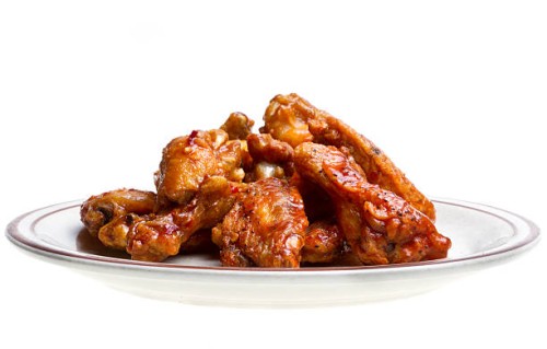 chicken wings isolated on white - junk food stock pictures, royalty-free photos & images