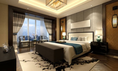 chinese style bedroom interior - fashion stock pictures, royalty-free photos & images