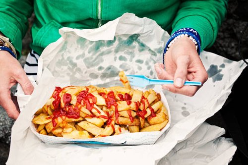 chips and tomato sauce - junk food stock pictures, royalty-free photos & images
