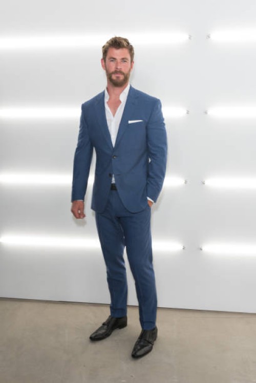 Chris Hemsworth attends the BOSS show during NYFW: Men's July 2017 at Fulton Market Building on July 11, 2017 in New York City.