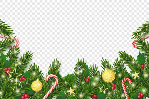 christmas and new year template. fir tree with christmas realistic ornaments - home decoration stock illustrations