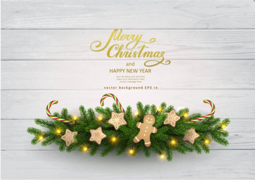 christmas background with fir tree - home decoration stock illustrations