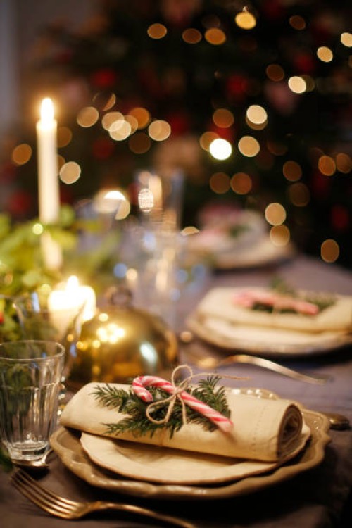 christmas still life, table set - food photos et images de collection
