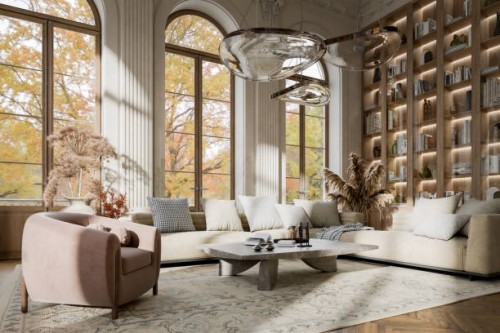 classic living room interior architecture - home decoration stock pictures, royalty-free photos & images