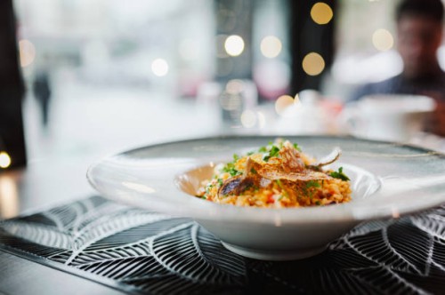 classic risotto with mushrooms and vegetables - food stock pictures, royalty-free photos & images