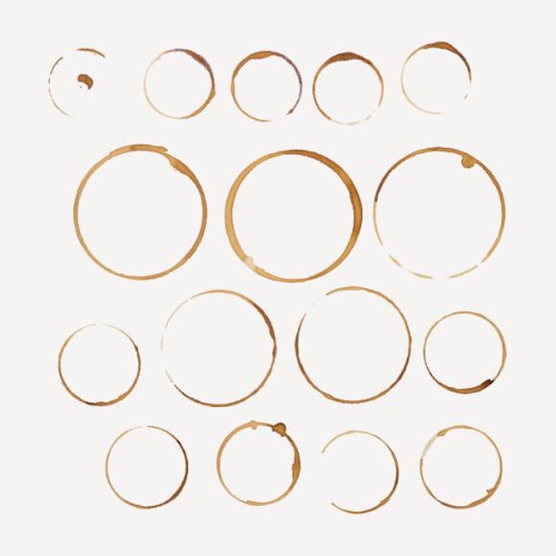 coffee cup stains collection on beige - coffee stock pictures, royalty-free photos & images