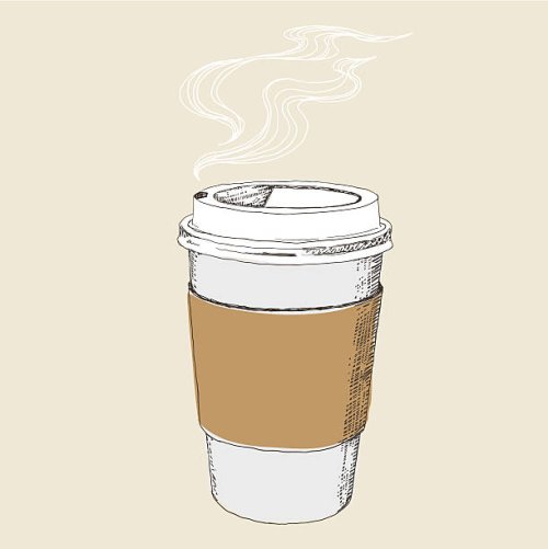 coffee to go - junk food stock illustrations