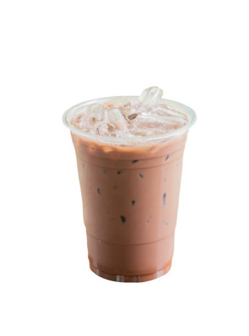 cold cocoa on white background with clipping path - junk food stock pictures, royalty-free photos & images