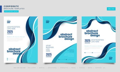 collection of brochure template. flyer design, leaflet cover for business presentations, magazine covers, posters, booklets, banners - fashion stock illustrations