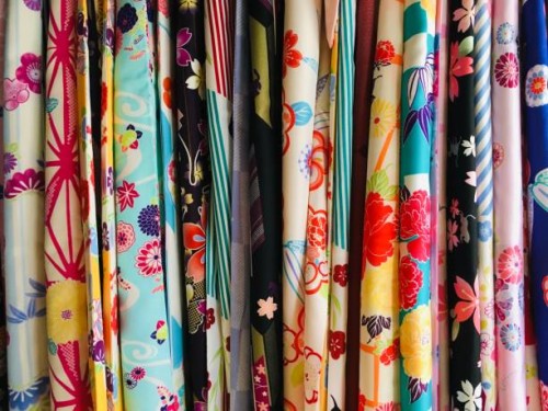 colorful kimono - fashion stock pictures, royalty-free photos & images