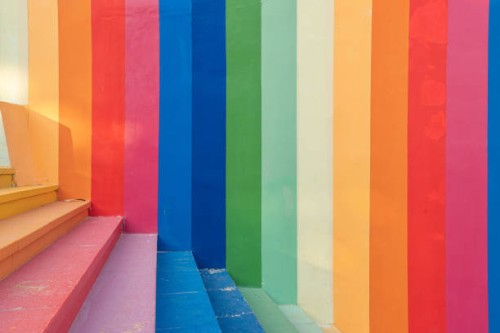 colorful stairs and colorful wall background - home decoration stock pictures, royalty-free photos & images