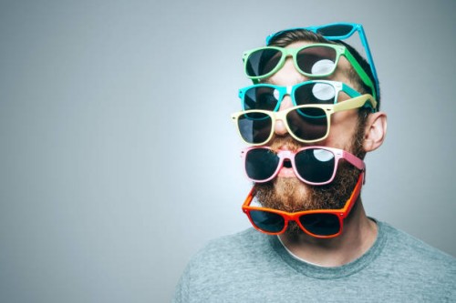 colorful sunglasses portrait - fashion stock pictures, royalty-free photos & images