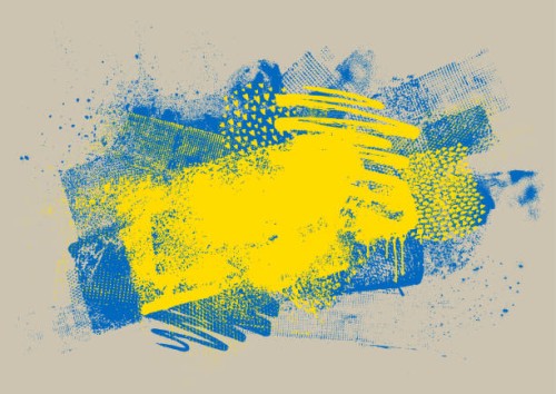 colorful ukrainian grunge textures and paint patterns vector - fashion stock illustrations