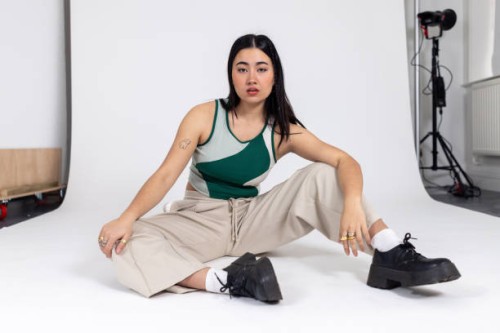 confident portrait taken in a studio - fashion stock pictures, royalty-free photos & images