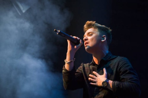 Conor Maynard performs for the Pre Brit Awards 2014 Celebration Concert at Brooklyn Bowl on February 18, 2014 in London, United Kingdom.