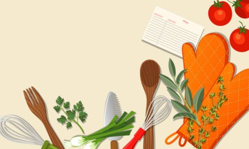 cooking food and vegetables background - food stock illustrations