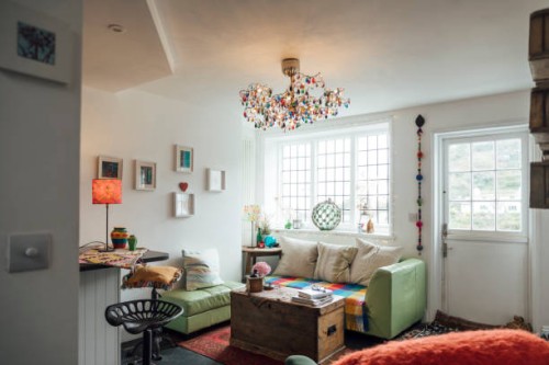 cosy living room - home decoration stock pictures, royalty-free photos & images