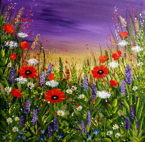 country meadow flowers - garden decoration stock illustrations