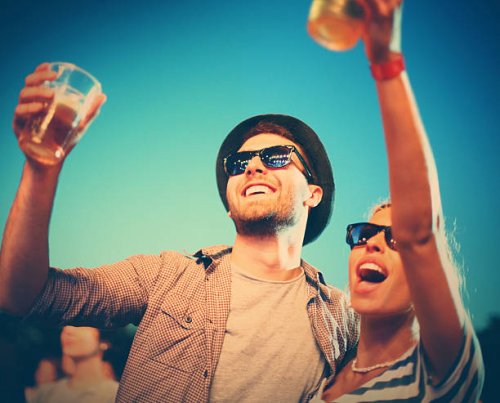 couple having fun at concert. - concert stock pictures, royalty-free photos & images