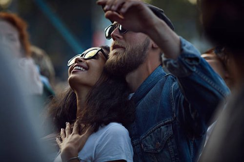 couple together at romantic concert - concert stock pictures, royalty-free photos & images