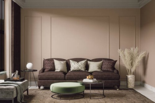 cozy bohemian living room interior - home decoration stock pictures, royalty-free photos & images