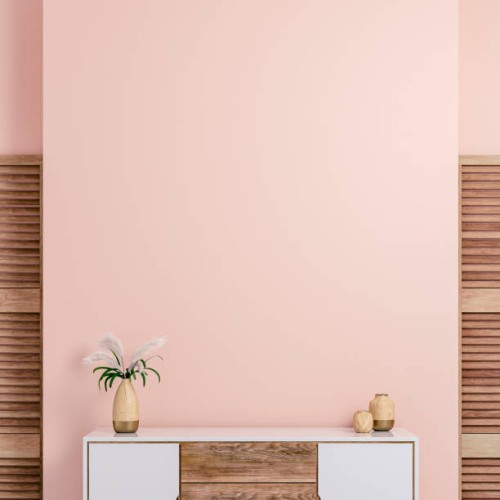 cozy retro-chic interior with an art-deco cabinet and 50s- 60s decoration - home decoration stock pictures, royalty-free photos & images