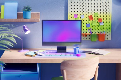 creating a comfortable workspace - home decoration stock pictures, royalty-free photos & images