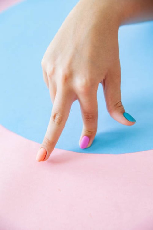 crop woman with walking fingers in studio - nails art stock pictures, royalty-free photos & images