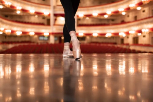 cropped ballerina dancing on stage - concert stock pictures, royalty-free photos & images