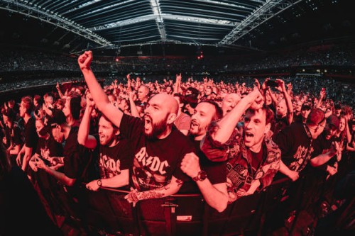 Crowd during AC/DC Pwr Up World Tour at Johan Cruyff Arena on June 5, 2024 in Amsterdam, Netherlands.