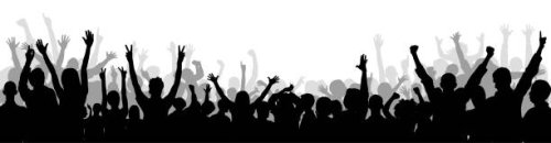 crowd (people are complete and moveable- a clipping path hides the legs) - concert stock illustrations