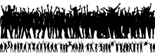 crowd (people are complete and moveable, see people underneath) - concert stock illustrations