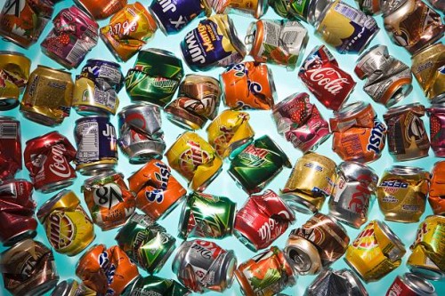 crushed aluminum cans - junk food stock pictures, royalty-free photos & images