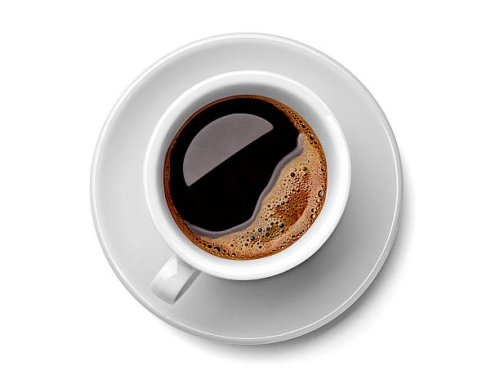 cup of black coffee on white background - coffee stock pictures, royalty-free photos & images