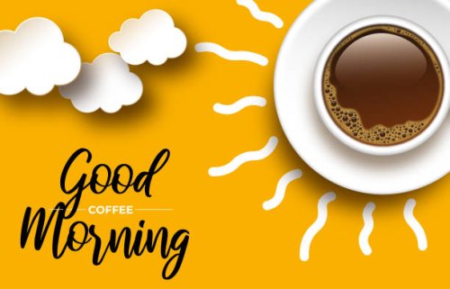 cup of coffee surrounded by sun rays - coffee stock illustrations